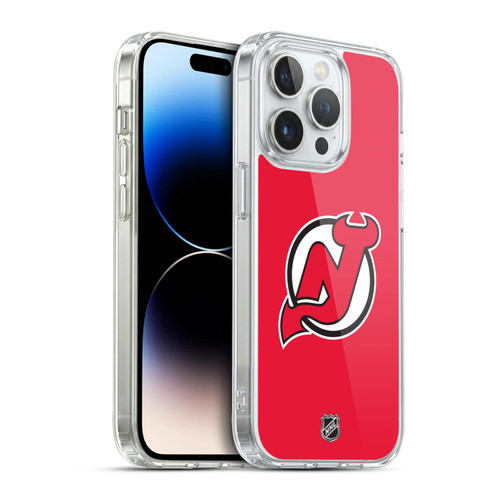 NHL New Jersey Devils Plain Soft Gel Case for Apple iPhone 14 Pro