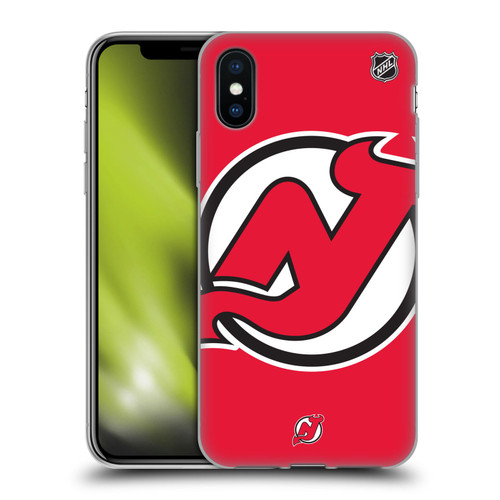 NHL New Jersey Devils Oversized Soft Gel Case for Apple iPhone X / iPhone XS
