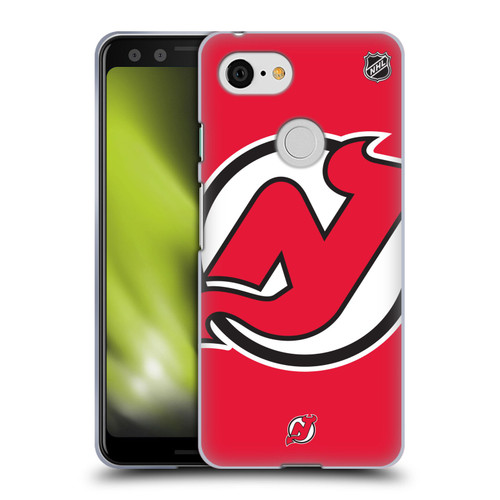 NHL New Jersey Devils Oversized Soft Gel Case for Google Pixel 3