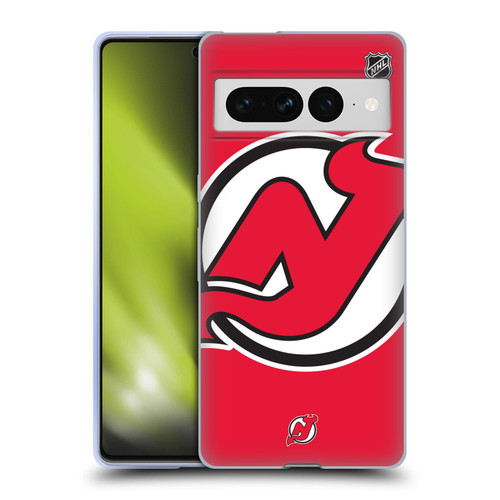 NHL New Jersey Devils Oversized Soft Gel Case for Google Pixel 7 Pro