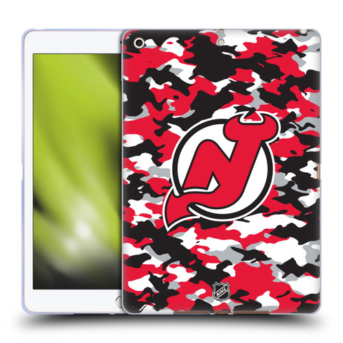NHL New Jersey Devils Camouflage Soft Gel Case for Apple iPad 10.2 2019/2020/2021