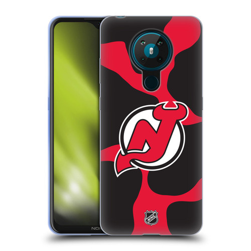NHL New Jersey Devils Cow Pattern Soft Gel Case for Nokia 5.3