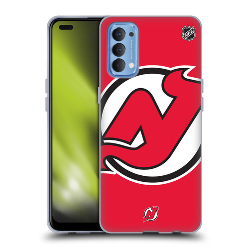 NHL New Jersey Devils Oversized Soft Gel Case for OPPO Reno 4 5G