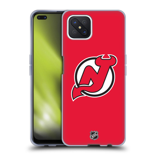 NHL New Jersey Devils Plain Soft Gel Case for OPPO Reno4 Z 5G