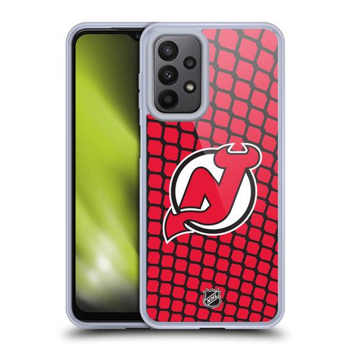 NHL New Jersey Devils Net Pattern Soft Gel Case for Samsung Galaxy A23 / 5G (2022)