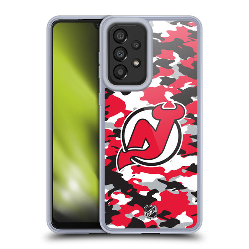 NHL New Jersey Devils Camouflage Soft Gel Case for Samsung Galaxy A33 5G (2022)