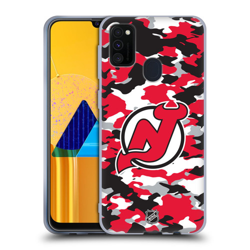 NHL New Jersey Devils Camouflage Soft Gel Case for Samsung Galaxy M30s (2019)/M21 (2020)