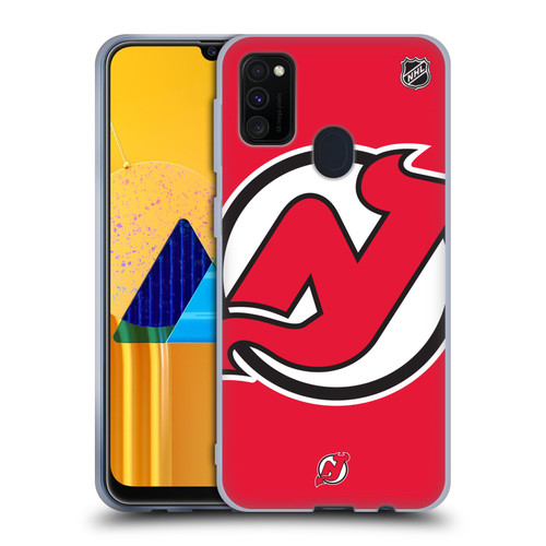 NHL New Jersey Devils Oversized Soft Gel Case for Samsung Galaxy M30s (2019)/M21 (2020)