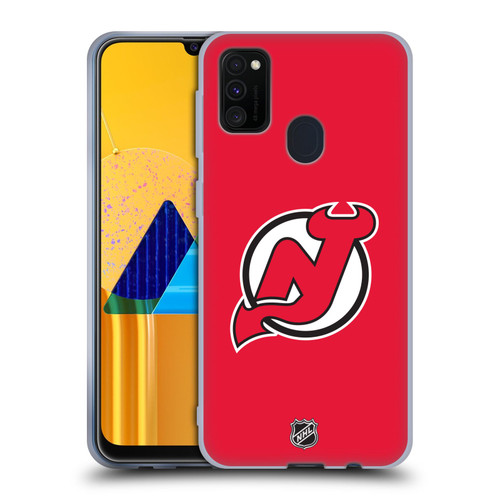 NHL New Jersey Devils Plain Soft Gel Case for Samsung Galaxy M30s (2019)/M21 (2020)
