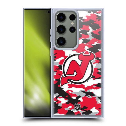 NHL New Jersey Devils Camouflage Soft Gel Case for Samsung Galaxy S23 Ultra 5G