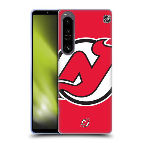 NHL New Jersey Devils Oversized Soft Gel Case for Sony Xperia 1 IV