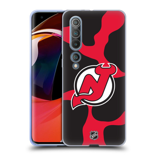 NHL New Jersey Devils Cow Pattern Soft Gel Case for Xiaomi Mi 10 5G / Mi 10 Pro 5G