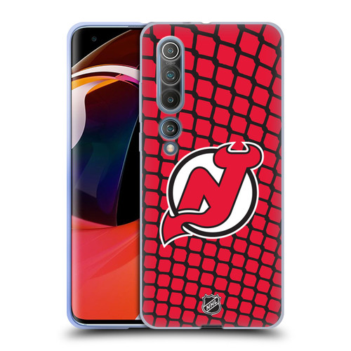 NHL New Jersey Devils Net Pattern Soft Gel Case for Xiaomi Mi 10 5G / Mi 10 Pro 5G