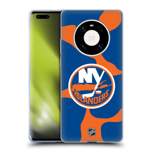 NHL New York Islanders Cow Pattern Soft Gel Case for Huawei Mate 40 Pro 5G