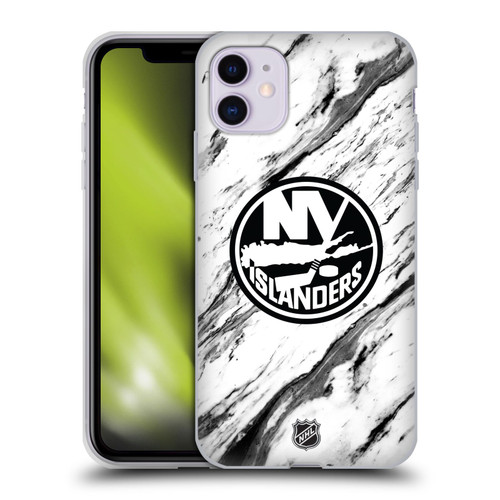 NHL New York Islanders Marble Soft Gel Case for Apple iPhone 11