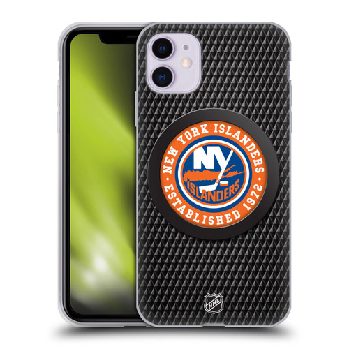 NHL New York Islanders Puck Texture Soft Gel Case for Apple iPhone 11