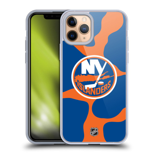 NHL New York Islanders Cow Pattern Soft Gel Case for Apple iPhone 11 Pro