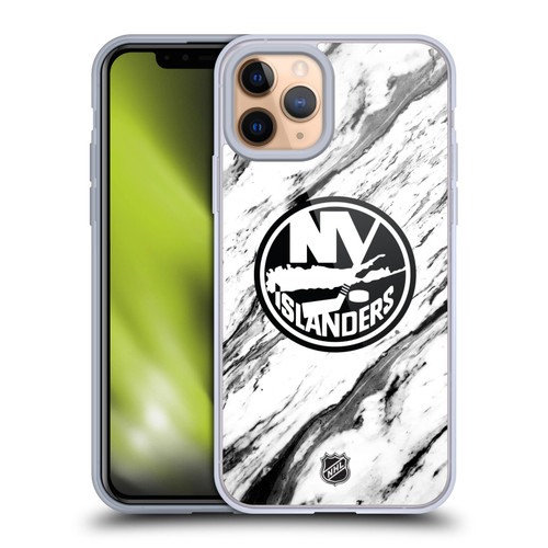 NHL New York Islanders Marble Soft Gel Case for Apple iPhone 11 Pro