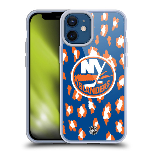 NHL New York Islanders Leopard Pattern Soft Gel Case for Apple iPhone 12 Mini