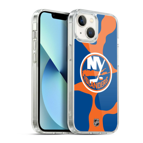 NHL New York Islanders Cow Pattern Soft Gel Case for Apple iPhone 13