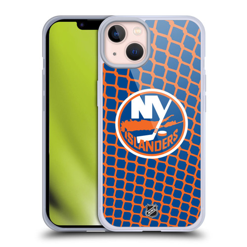 NHL New York Islanders Net Pattern Soft Gel Case for Apple iPhone 13