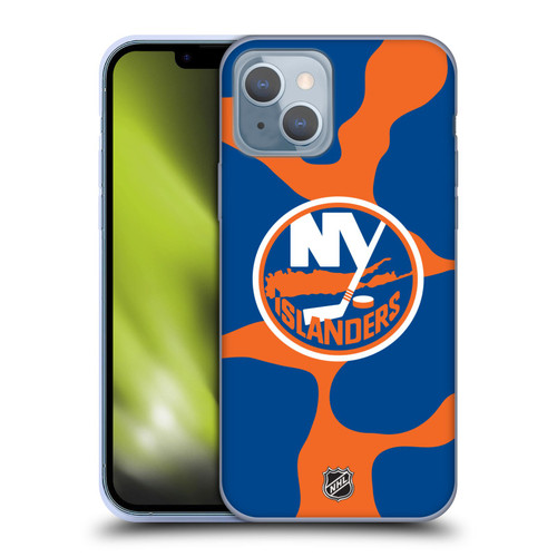 NHL New York Islanders Cow Pattern Soft Gel Case for Apple iPhone 14