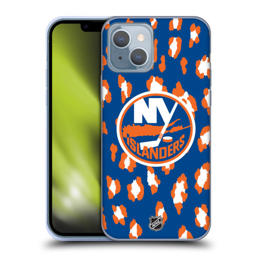 NHL New York Islanders Leopard Patten Soft Gel Case for Apple iPhone 14