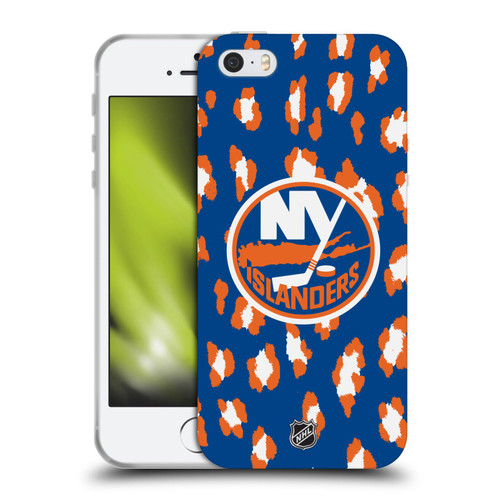 NHL New York Islanders Leopard Patten Soft Gel Case for Apple iPhone 5 / 5s / iPhone SE 2016