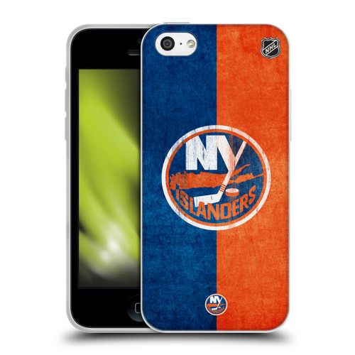 NHL New York Islanders Half Distressed Soft Gel Case for Apple iPhone 5c