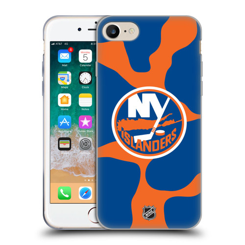 NHL New York Islanders Cow Pattern Soft Gel Case for Apple iPhone 7 / 8 / SE 2020 & 2022