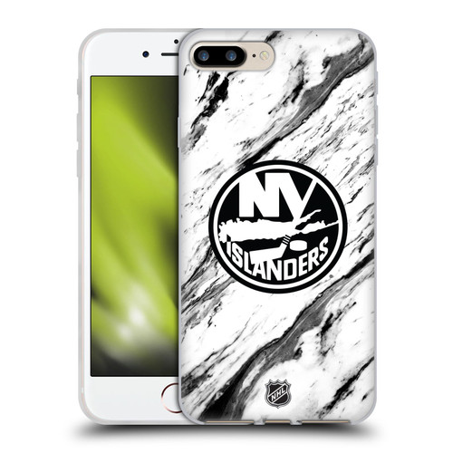 NHL New York Islanders Marble Soft Gel Case for Apple iPhone 7 Plus / iPhone 8 Plus