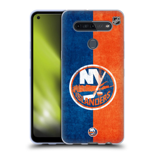 NHL New York Islanders Half Distressed Soft Gel Case for LG K51S