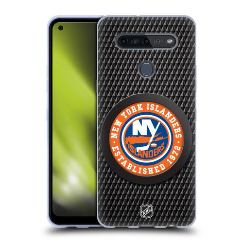 NHL New York Islanders Puck Texture Soft Gel Case for LG K51S