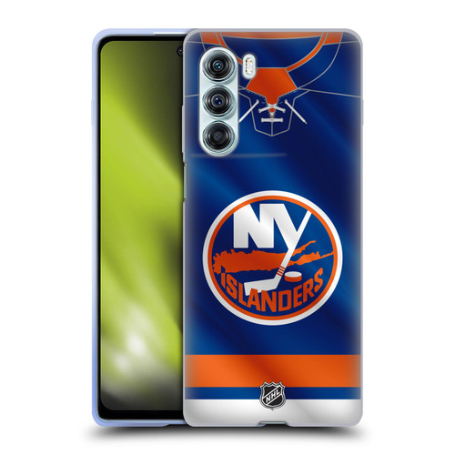 NHL New York Islanders Jersey Soft Gel Case for Motorola Edge S30 / Moto G200 5G