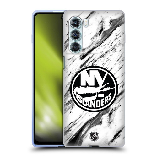 NHL New York Islanders Marble Soft Gel Case for Motorola Edge S30 / Moto G200 5G
