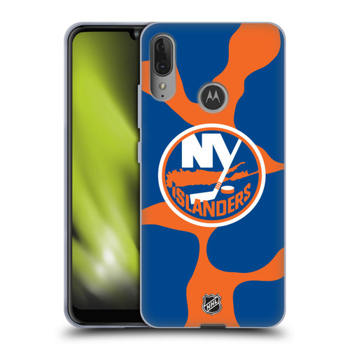 NHL New York Islanders Cow Pattern Soft Gel Case for Motorola Moto E6 Plus