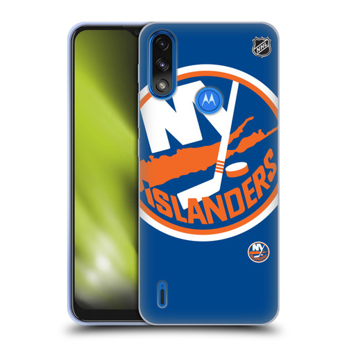NHL New York Islanders Oversized Soft Gel Case for Motorola Moto E7 Power / Moto E7i Power