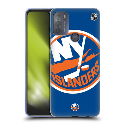 NHL New York Islanders Oversized Soft Gel Case for Motorola Moto G50