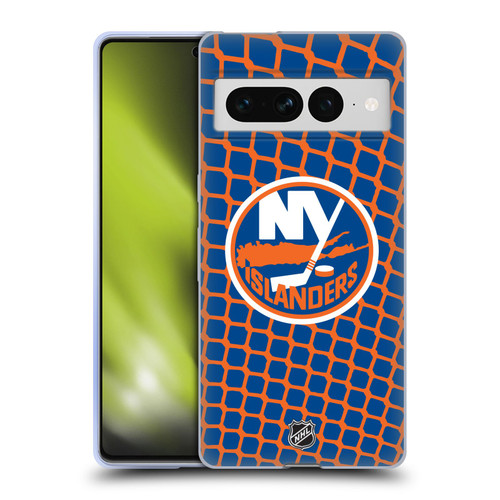 NHL New York Islanders Net Pattern Soft Gel Case for Google Pixel 7 Pro