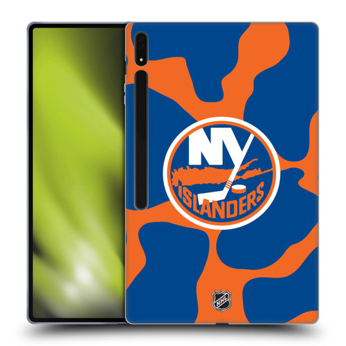 NHL New York Islanders Cow Pattern Soft Gel Case for Samsung Galaxy Tab S8 Ultra