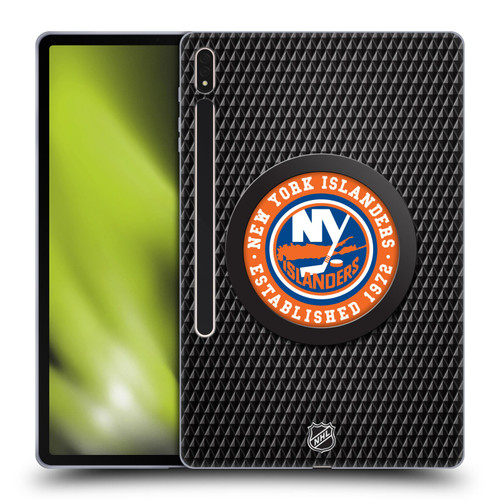 NHL New York Islanders Puck Texture Soft Gel Case for Samsung Galaxy Tab S8 Plus