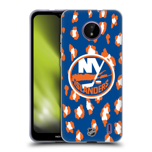 NHL New York Islanders Leopard Pattern Soft Gel Case for Nokia C10 / C20