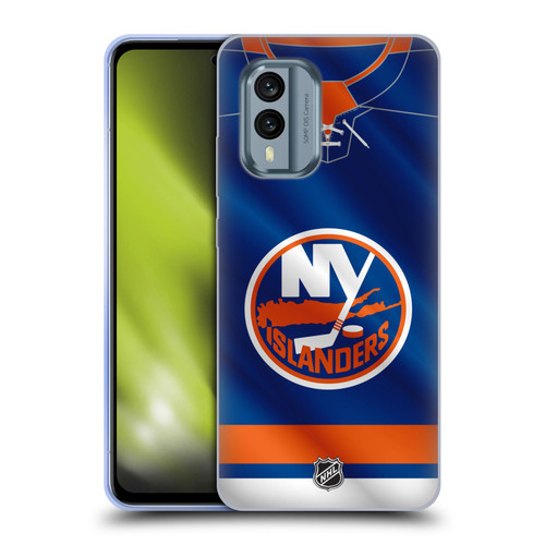 NHL New York Islanders Jersey Soft Gel Case for Nokia X30