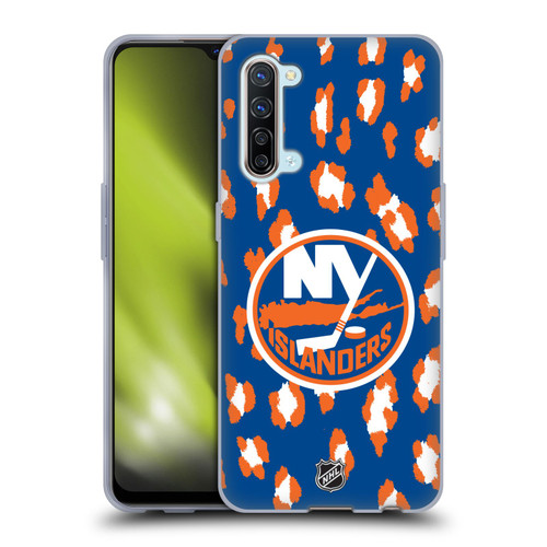 NHL New York Islanders Leopard Pattern Soft Gel Case for OPPO Find X2 Lite 5G