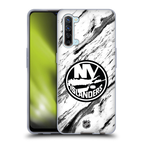 NHL New York Islanders Marble Soft Gel Case for OPPO Find X2 Lite 5G