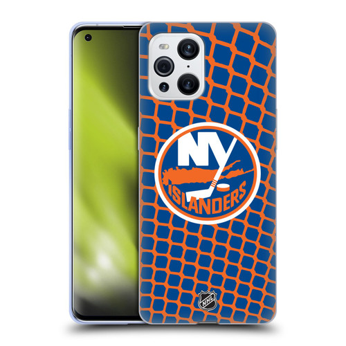 NHL New York Islanders Net Pattern Soft Gel Case for OPPO Find X3 / Pro