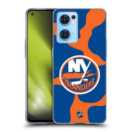 NHL New York Islanders Cow Pattern Soft Gel Case for OPPO Reno7 5G / Find X5 Lite