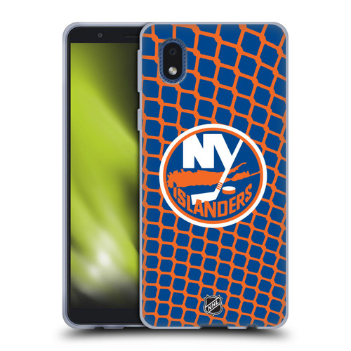 NHL New York Islanders Net Pattern Soft Gel Case for Samsung Galaxy A01 Core (2020)