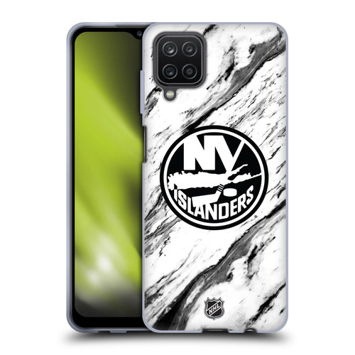 NHL New York Islanders Marble Soft Gel Case for Samsung Galaxy A12 (2020)