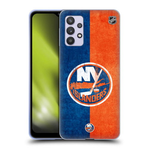 NHL New York Islanders Half Distressed Soft Gel Case for Samsung Galaxy A32 5G / M32 5G (2021)